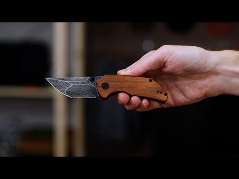 CIVIVI x Christensen Thug 2 Black Damascus Cuibourtia Wood Liner