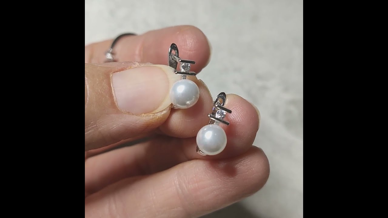 Conjunto de Comunión de Pendientes y Anillo con perla y circonita- Las mejores joyas de Plata de Ley