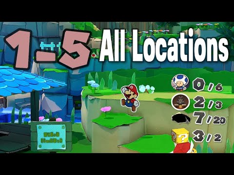 🌠 1-5 Overlook Mountain  - All Collectible Locations - Paper Mario : The Origami King