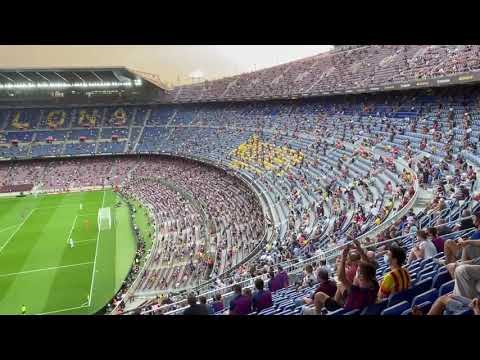 Messi chant in barca vs real sociedad at 10 min (16/8/2021)