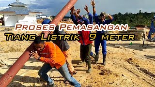 Download lagu The Process of Installing a 9-Meter Electric Pole in the Palm Oil Factory Mess mp3