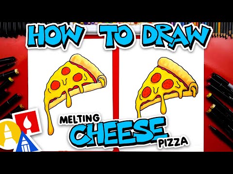 How To Draw Melting Cheese Pizza With Pepperoni
