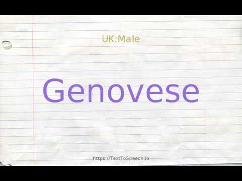 How to pronounce genovese