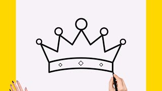 How to Draw a Crown | Easy (Step-by-Step) KING CROWN Drawing Tutorial
