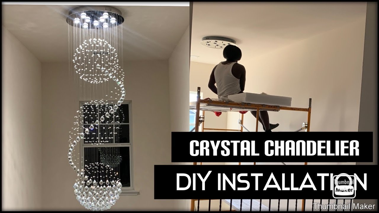 Watch video Modern Crystal Chandelier | DIY Installation Now Modern Crystal Chandelier | DIY Installation