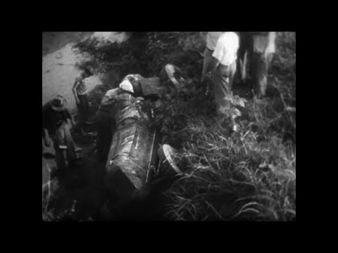 Tragic 1946 Open Wheel Crash Newsreel (Speed King Killed in Race Crash)