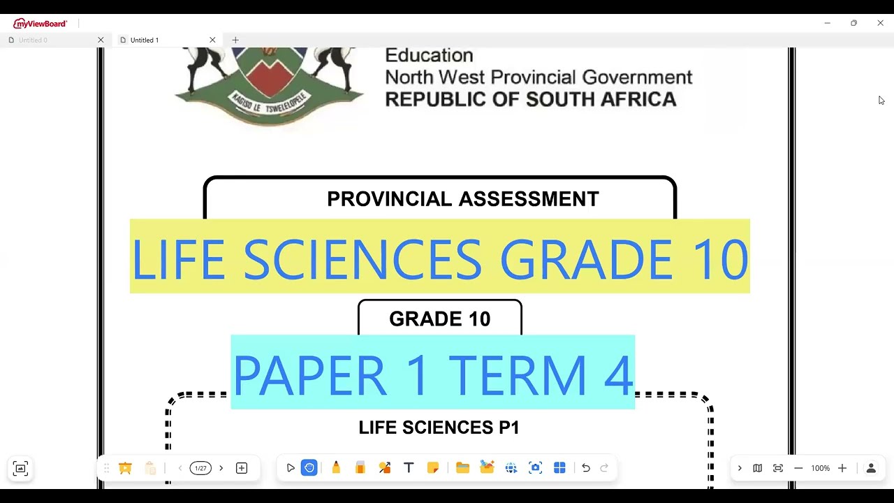 Life Sciences Grade 10 Paper 1 November 2024 Term 4