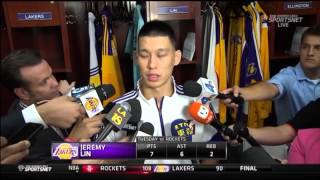Jeremy Lin Post Game Interview - Rockets vs. Lakers 10/28/14