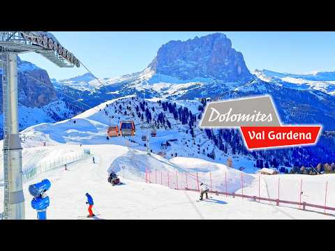 Val Gardena Ski Day 🎿 Resort Overview - Best Long Runs (Dolomites 🇮🇹) | La Longia + Cir + Col Riser