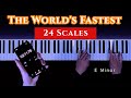 24 Piano Scales In 2 Minutes Fastest Scales On Youtube