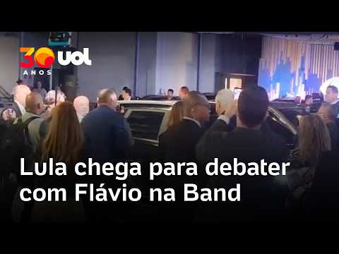 Debate da Band: Lula chega em sede da emissora para ficar frente a frente com Flávio Bolsonaro
