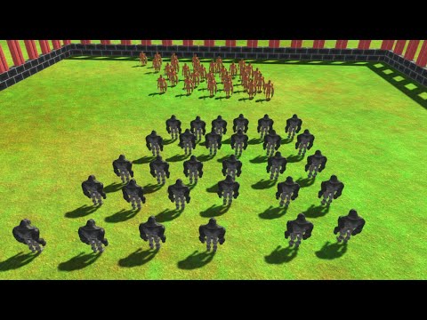 30 KING KHUNG VS 30 MAMMALS AND ANCIENT | Animal Revolt Battle Simulator