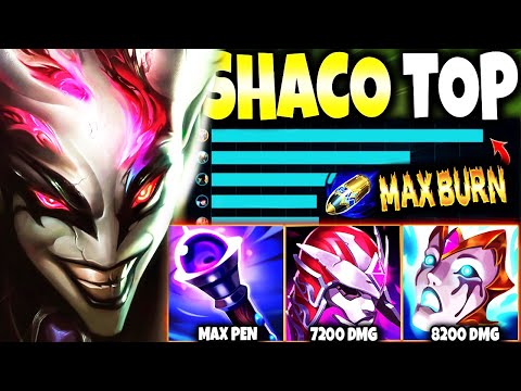 I Earned Gold by BURNING AN ENTIRE TEAM with Max Burn Shaco Top Lane Build 💰 LoL Shaco s12 Gameplay