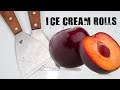 Plum Fruit ICE CREAM ROLLS Homemade Rare Asian Fruit Plums Ice Cream Roll DIY