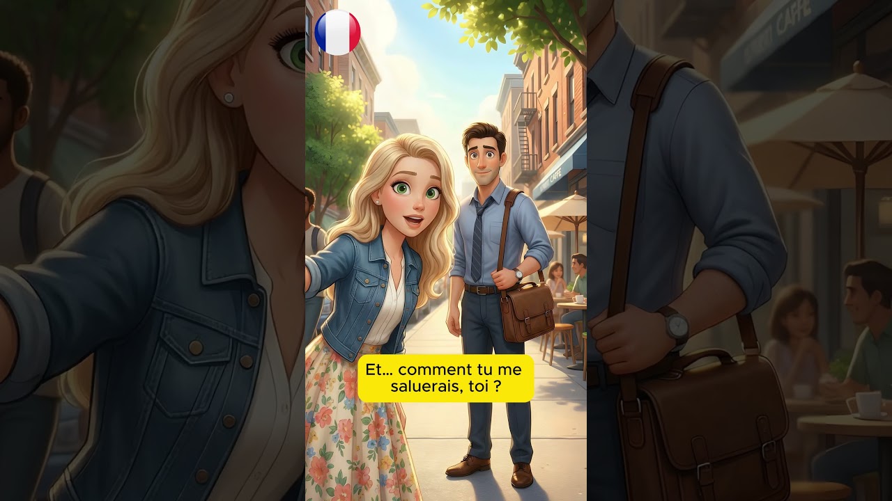 Anna salue un ami dans la rue 👋 | Dialogue français