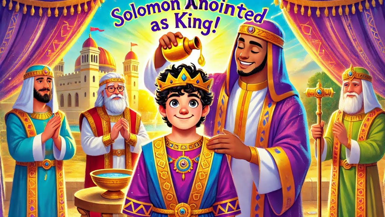 Solomon Anointed as King David's Successor. #BibleStoriesForKids #KingSolomon #DavidAndSolomon