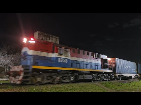 [4K] Colorido tren de contenedores de NCA con destino a Ferreyra pasando por Marcos Juárez!!!!!!