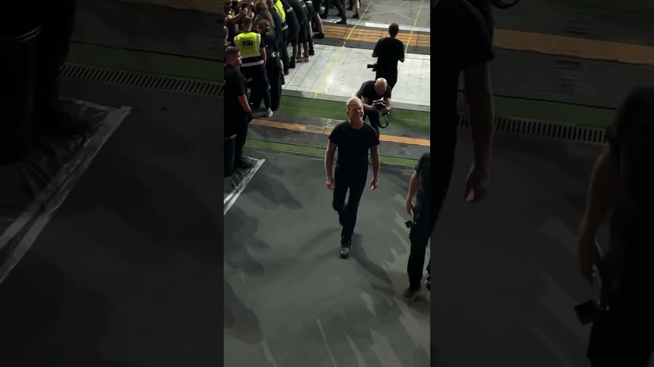 Lars is Ga...zing up at the camera waving