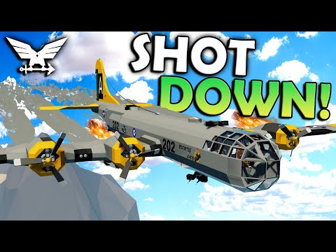 B29 Gets SHOT DOWN After BOMBING A Gold Factory In Stormworks!