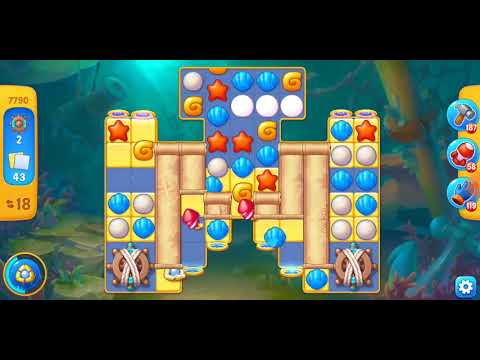 Fishdom. 7790 level no boosters and diamonds ❌ no lightning - 22 moves