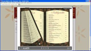Online-Speisekarte mit Blätterfunktion - Flippingbook Beispiel HD