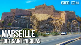 Fort Saint-Nicolas, Marseille - 🇫🇷 France [4K HDR] Walking Tour