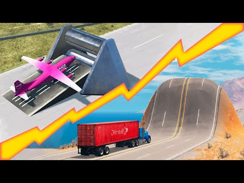 Planes vs Spinning Roller vs Cars vs Giant Bulge 😲 BeamNG Drive Car Crashes 🔥 Crazy Destruction