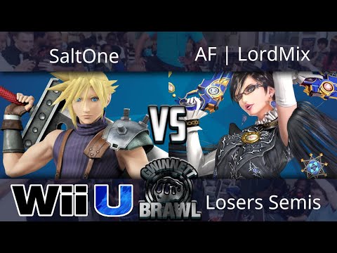 Gwinnett Brawl August 2017 - SaltOne (Cloud) vs AF | LordMix (Bayonetta) - Smash 4 Losers Semis