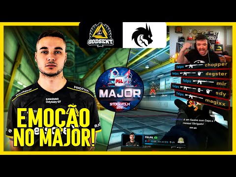 GodSent vs Spirit (Mapa Nuke - MD1) Brasil no Major 2021 - Resenha Gaules mch Apoka e Liminha