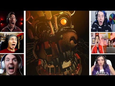 Let's Players Reaction To Molten Freddy Jumpscare| Fnaf 6 (Freddy Fazbear's Pizzeria Simulator)