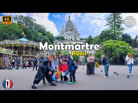 MONTMARTRE Walking Tour | Bohemian Heart of Paris, Moulin Rouge, Sacré-Cœur, Place du Tertre 4k60fps