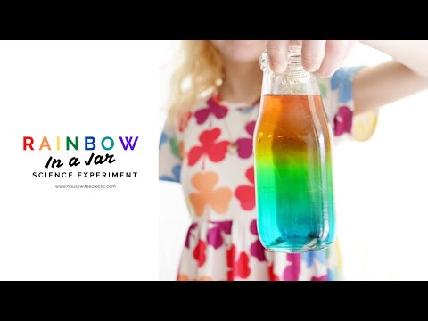Science with Sofie: Rainbow in a Jar Science Experiment