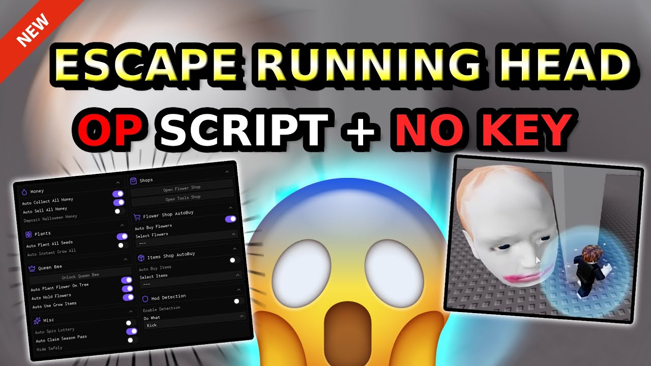 *NEW* Escape Running Head OP Script ( FLY, NOCLIP, SKIP STAGE, TROLL & MORE ) PASTEBIN