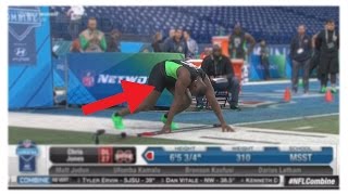 Chris Jones Dick Falls Out In NFL Combine 40-Yard Dash! Defensive Lineman Penis Falling Out LIVE!