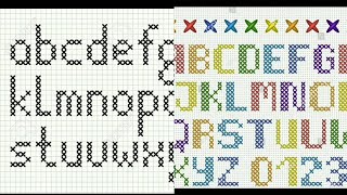 Attractive and fascinating cross stitch English alphabets designs