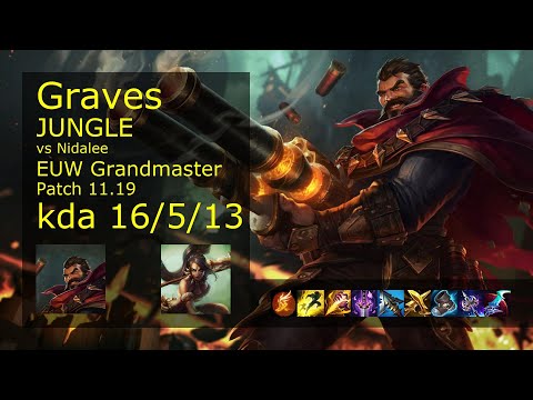 Graves vs Nidalee Jungle - EUW Grandmaster 16/5/13 Patch 11.19 Gameplay