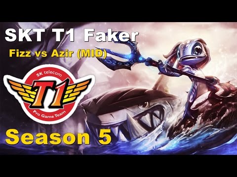 SKT T1 Faker Fizz vs Azir (MID) - Ranked Challenger Korea