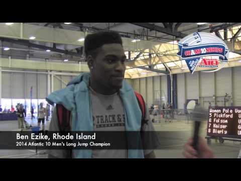 2014 A-10 Men's Long Jump Champion - Ben Ezike, Rhode Island