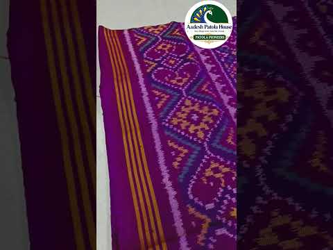 Pink Selari Border Buttonfulbhat Motifs Single Ikat Patola Saree 8 Ply Silk