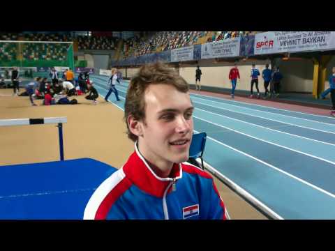 Filip Mrčić uoči 1. Dvoranskog juniorskog prvenstva Balkana