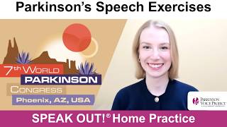 Parkinson’s Speech Exercises: WORLD PARKINSON CONGRESS