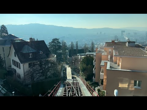 Zürich Seilbahn Rigiblick + Aussicht (07.02.2023)