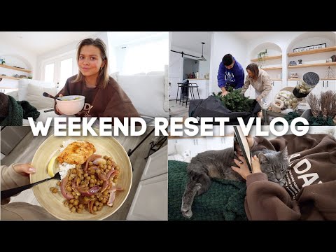 COZY & PRODUCTIVE WEEKEND: taking down the christmas decor, new year reset, cooking, cleaning