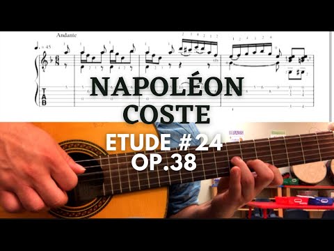 Etude #24 Op.38 | Napoleon Coste (With Score and Tab)