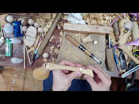 making wood puppet --How to connect the giraffe leg