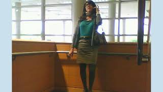 wearing my Apt. 9 skirt in the library continued