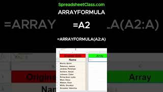 Apply formulas to columns with the ARRAYFORMULA function in Google Sheets