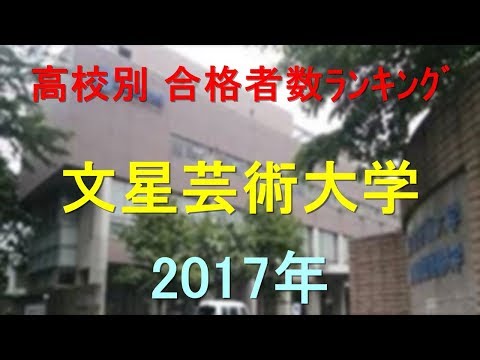 臨床検査学科 文星芸術大学 高校別合格者数ランキング 2017年【グラフでわかる】