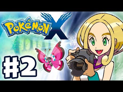 Pokemon X and Y - Gameplay Walkthrough Part 2 - Gym Leader Viola Battle (Nintendo 3DS)