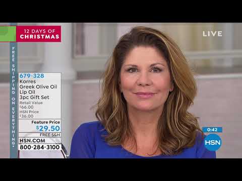 Korres Greek Olive Oil Lip Oil 3piece Gift Set